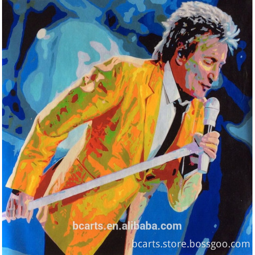 BC-R Popular famous Musician pop oil painting , customized painting for wholesaling